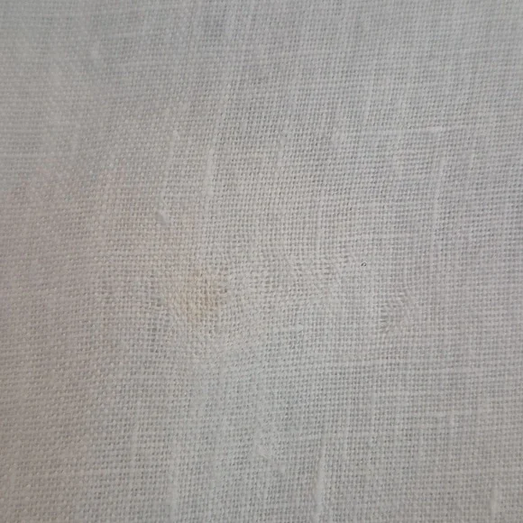 Flax By Jeanne Englehart White Sleeveless Button-Down Shirt 100% Linen - Picture 6 of 6